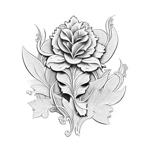 Acanthus Leaves And Floral