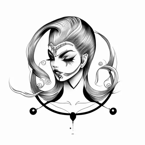 Bold Line Hair Kissing Darkness