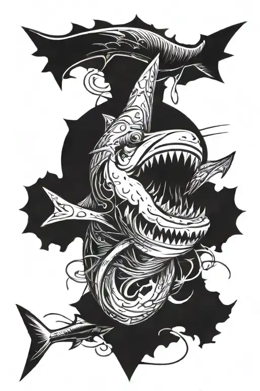 Shark With Sewn Up Belly Wrapped