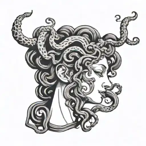 Medusa Holding The Head