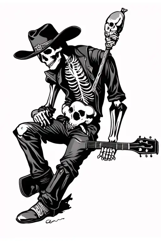 Western Skeleton Cowboy