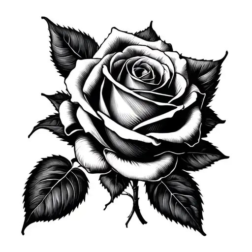 A Black Rose With Sheets Around