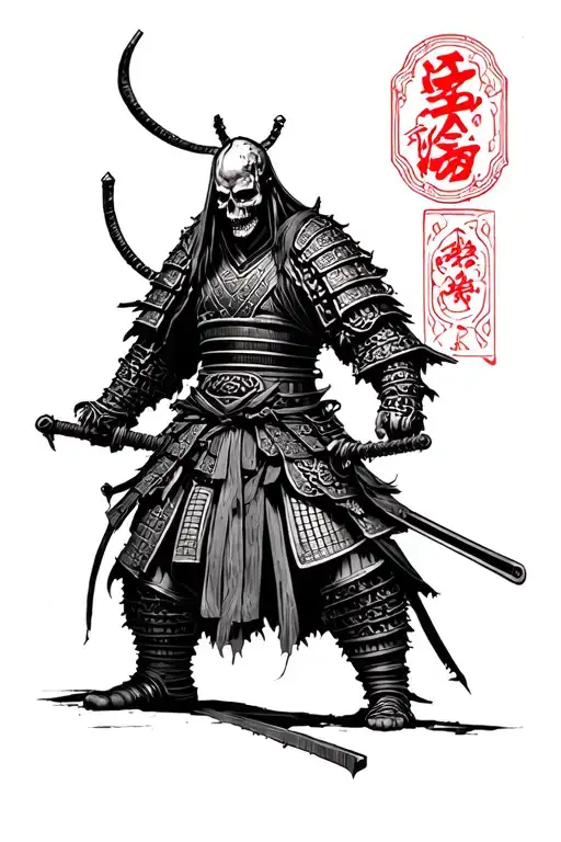 Death In Samurai Warrior Suit