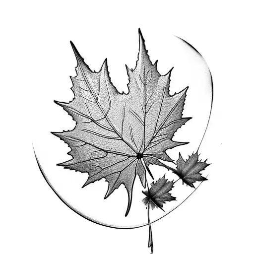 Maple Leaf With Scottish Thistle Inside
