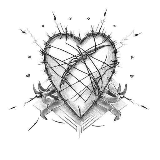 Barbed Wire Forming A Heart Shape With The Word 'Streetwear' Inside