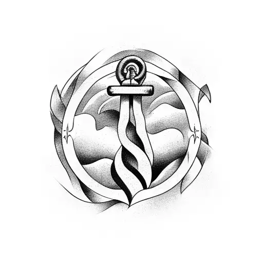 A Wave Morphing Into An Anchor Shape