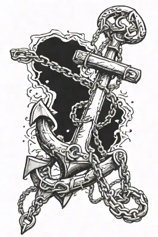 Anchor And Chain Wrap Around