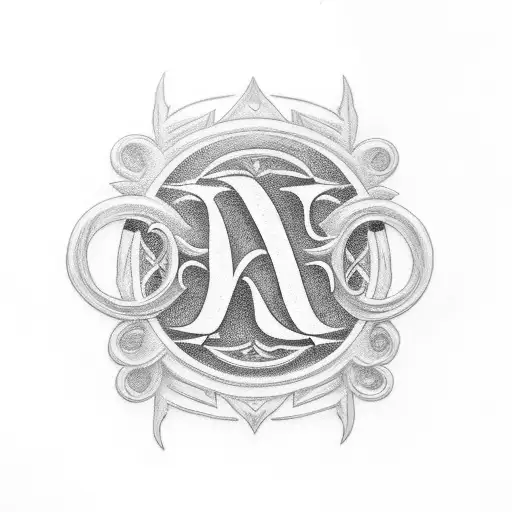 Wife's Initials For A Wedding Band Tattoo Jml