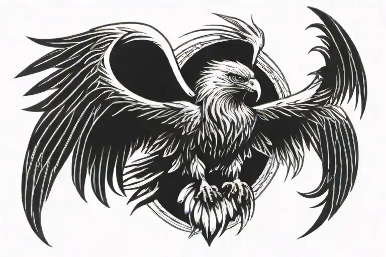 Eagle With Open Wings