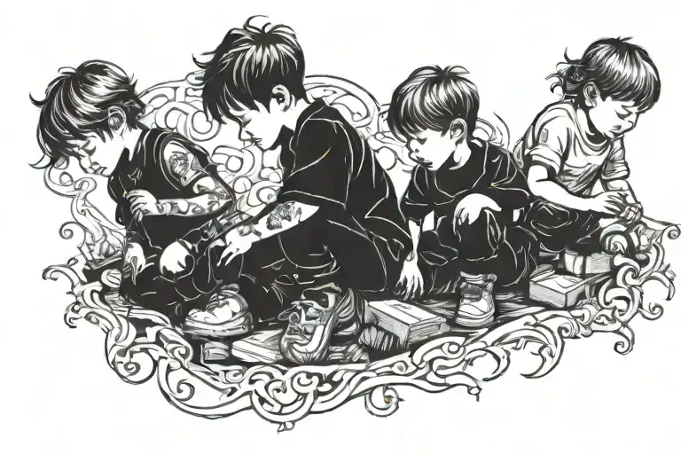 Three Little Kids Playing