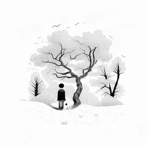 Woods With Kid Hunting With Grandpa