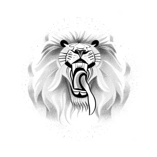 A Fierce Lion Holding A Gavel In Its Mouth