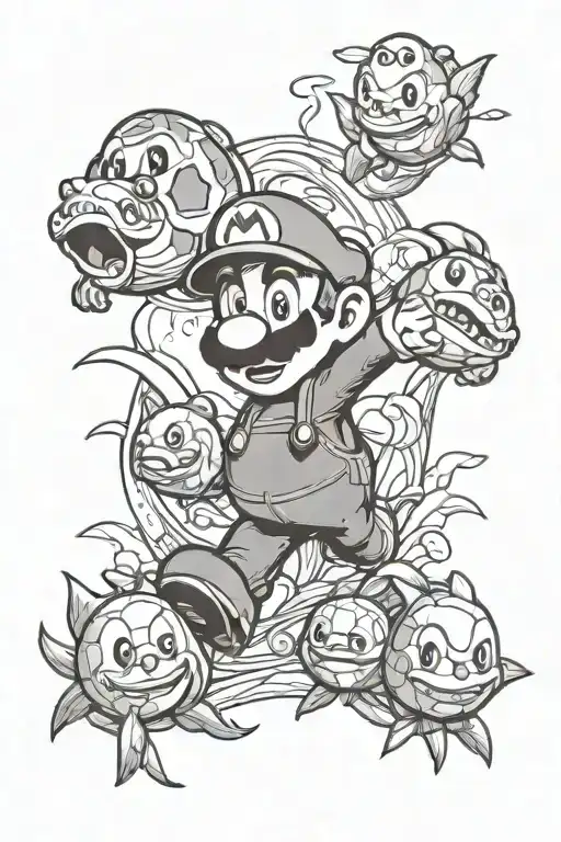 Mario And Ghibli Inspired