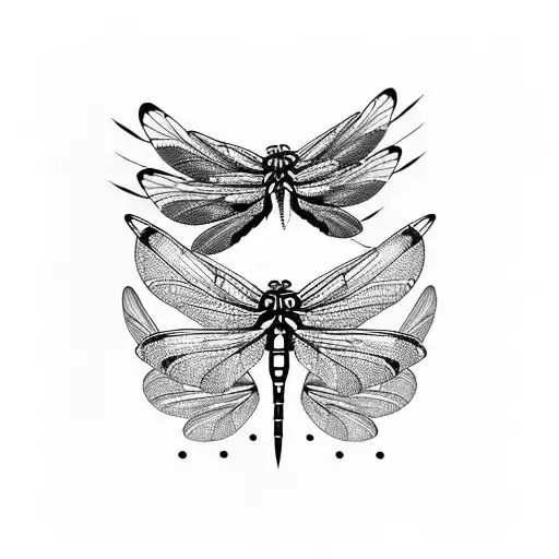 Dragonfly Wings Forming A Book With Educational Symbols On The Pages