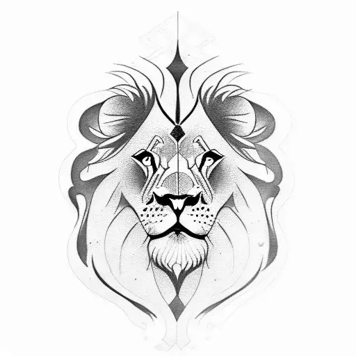 Side Portrait Of A Lion