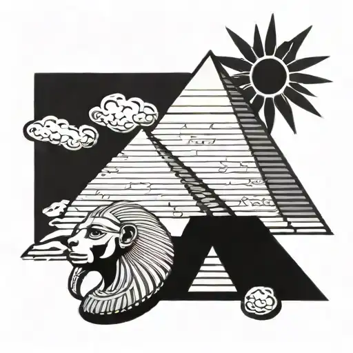 Pyramid Sun Egypt Sphinx