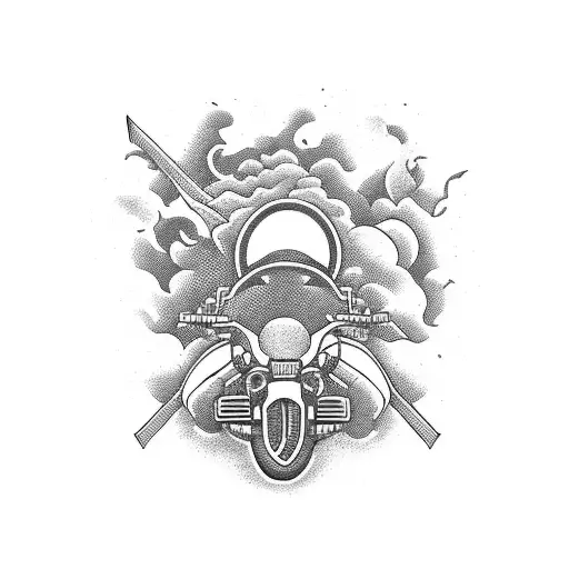 Combine Elements Of Motorcycles And The Ocean To Represent A Unique Blend Of Passions