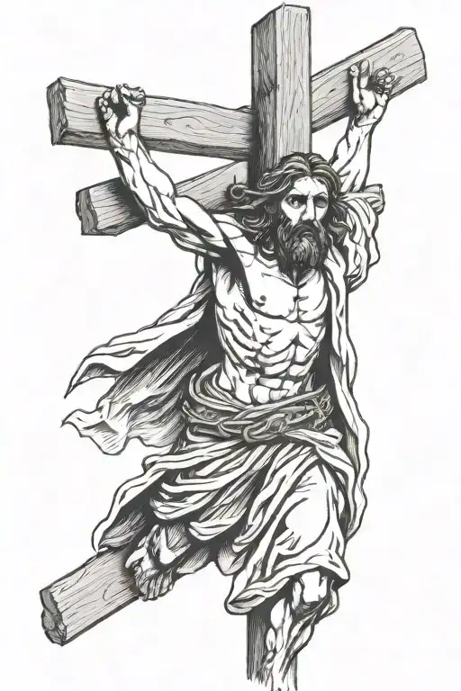 Jesus Christ Carrying A Cross
