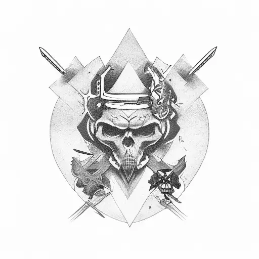 Mcmxxiv With Katana Passing Through In Between