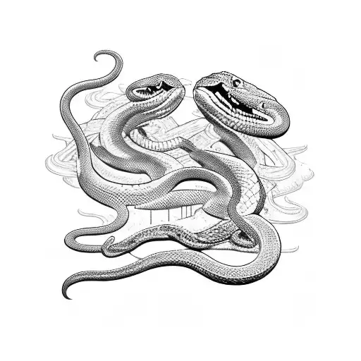 A Stilized Dont Tread On Me Snake