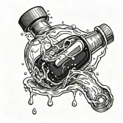 A Bottle Of Water Breaking And Leaking Water