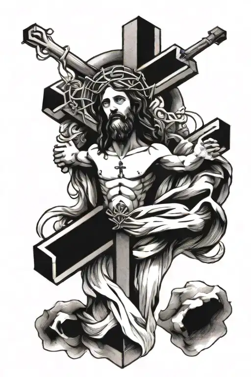 Jesus Cross Intertwined