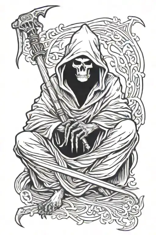 Grim Reaper Sitting