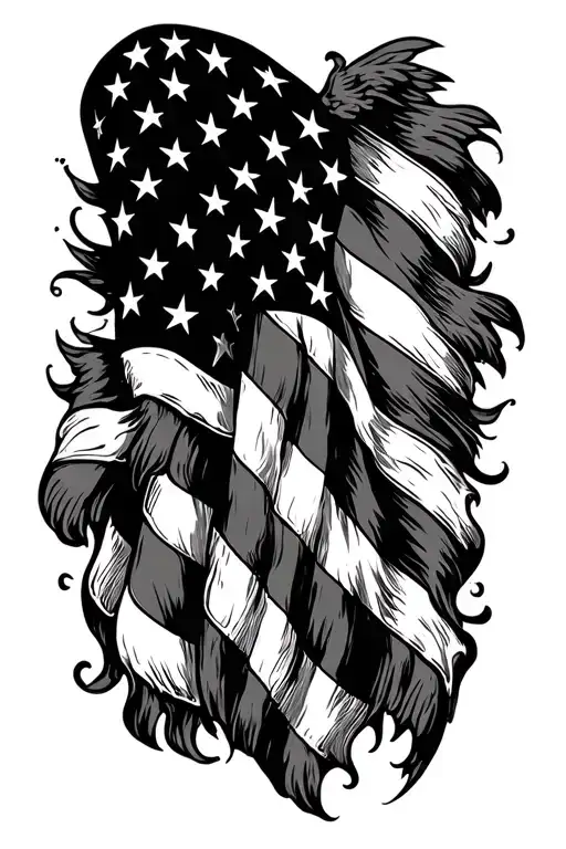 American Flag Intertwined