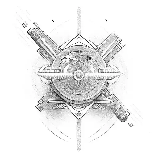 A Futuristic Spaceship Cruising Through A Galaxy Made Of Musical Notes