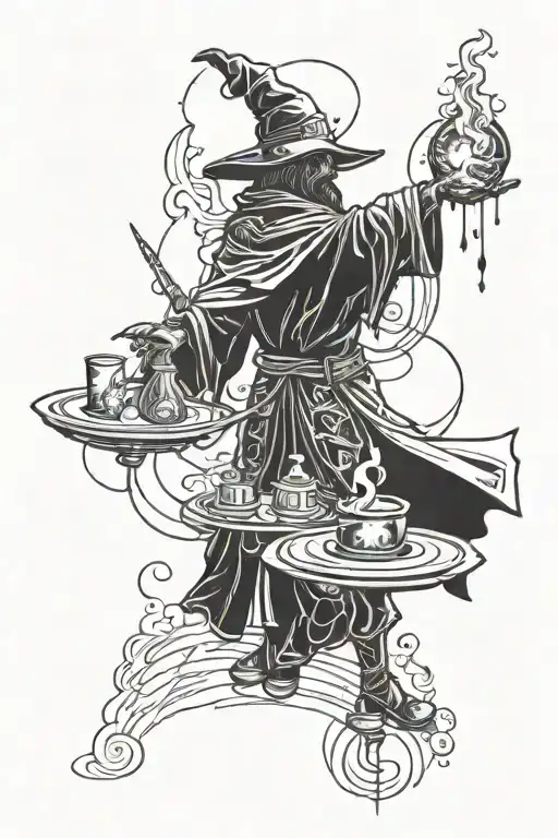 A Sorcerer Casting A Spell In A Futuristic Gaming Environment