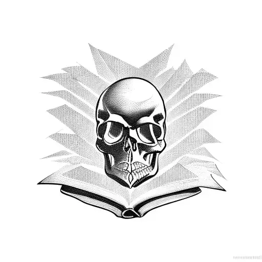 Skull With Books