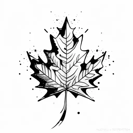 A Water Color Maple Leaf
