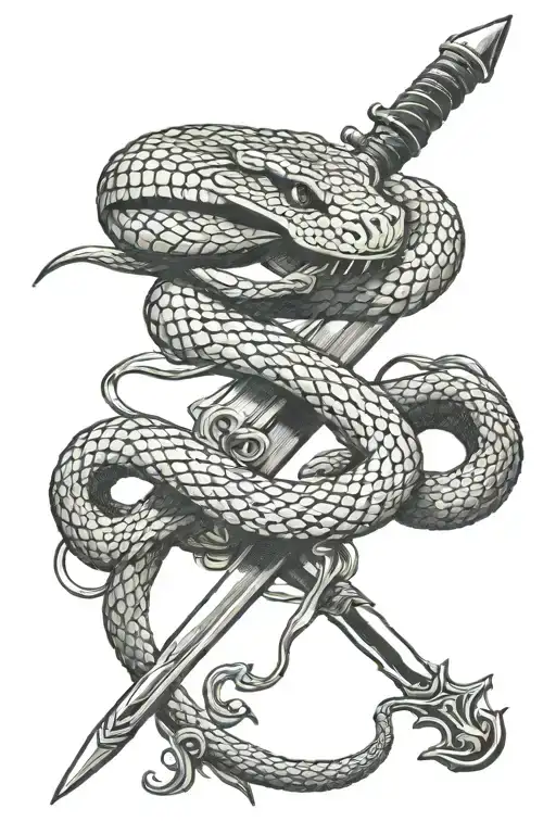 Cobra Snake On A Sword
