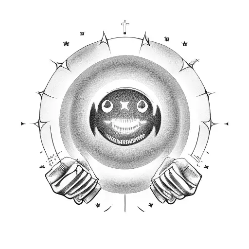 Black Power Light Bulb Dallas Skyline Smiley Face