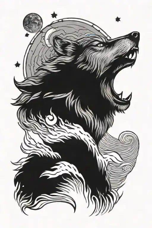 Wolf Howling At The Moon