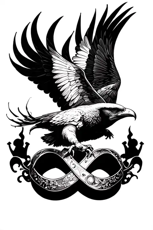 Infinitely With The Crown And The Hawk Flying