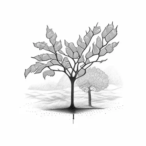 A Sketch Of An Apple Tree