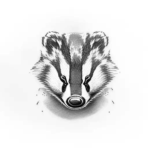 Badger Mom Baby Badger Sleeping