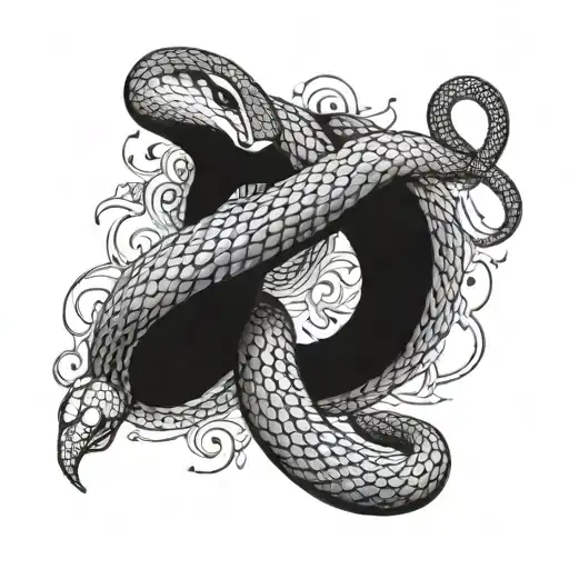 Snake Wrapping Its Tentacles