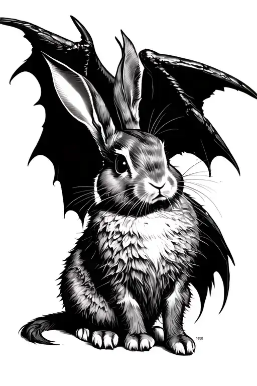 Rabbit With Demon Wing