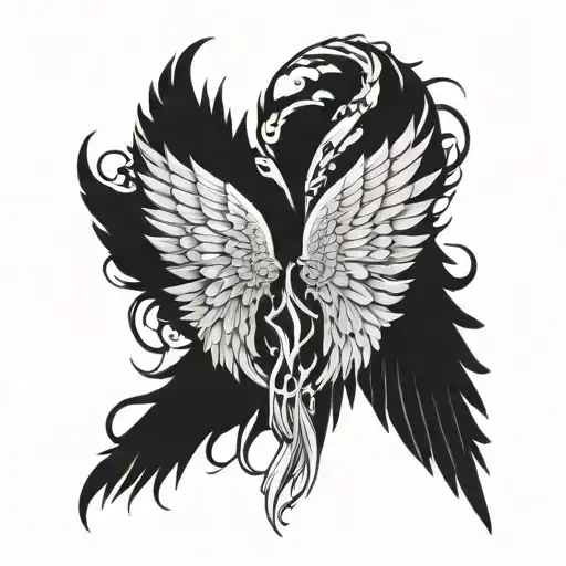 Angel Wings And Demon Wings