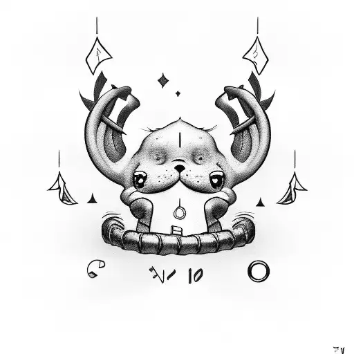 Tramp Stamp With The Word Name 'Chip' In It