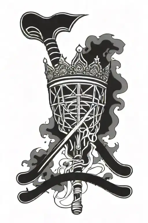 Hockey Sticks And Pagent Crown