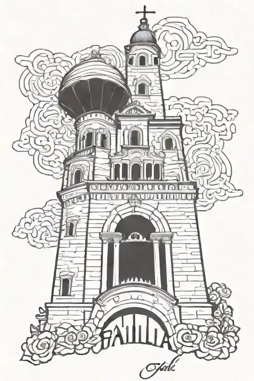 Festa Di Gigli Nola Tower With The Word Famiglia In It