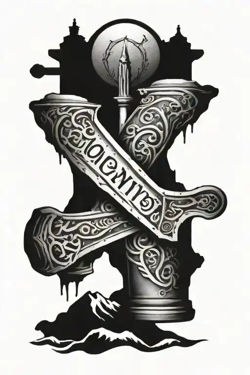 10 Commandments Tattoo With Roman Numerals