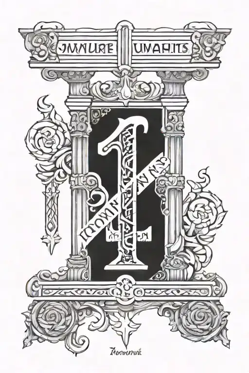 10 Commandments Tattoo With Roman Numerals