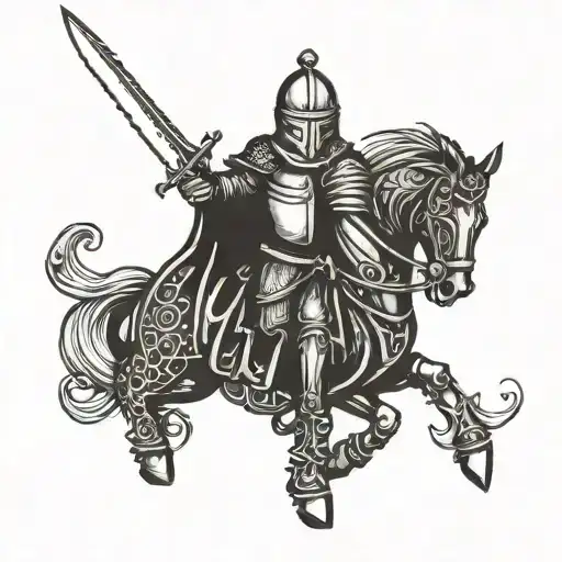 Medival Knight With Sword