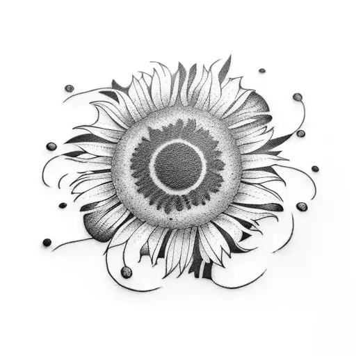 Cow Hoof Print With Black Eyed Susan And Cancer Ribbon