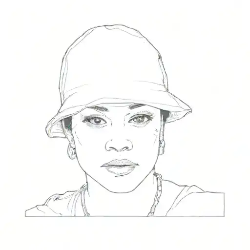 A Woman Wearing A Black Hat