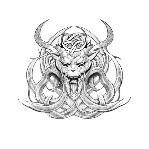 Loki With Fenrir And Jormungandr